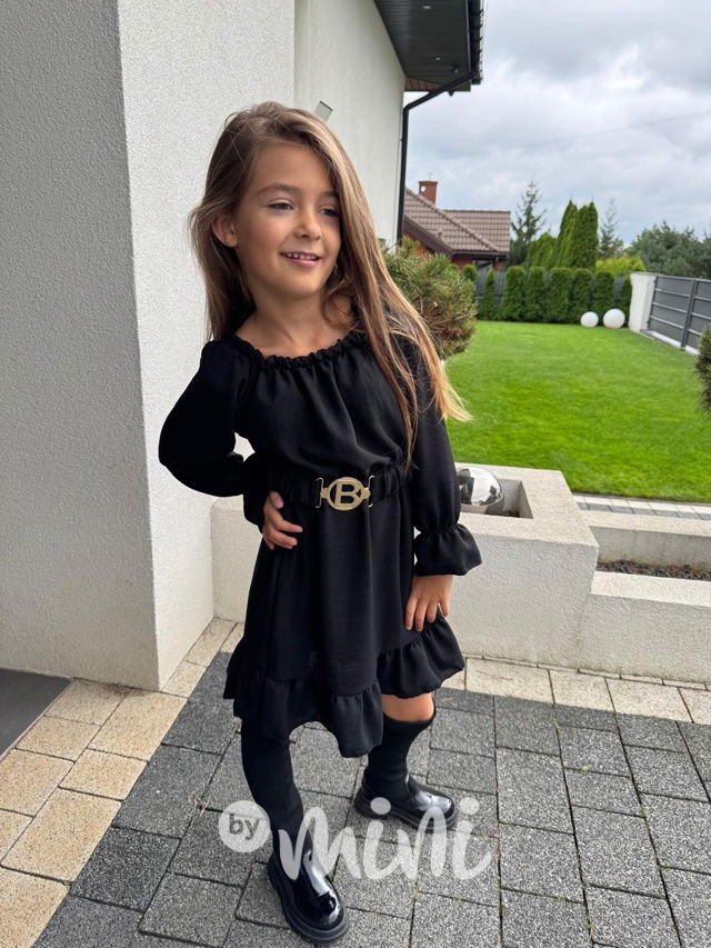 Šaty s páskem LILY černé