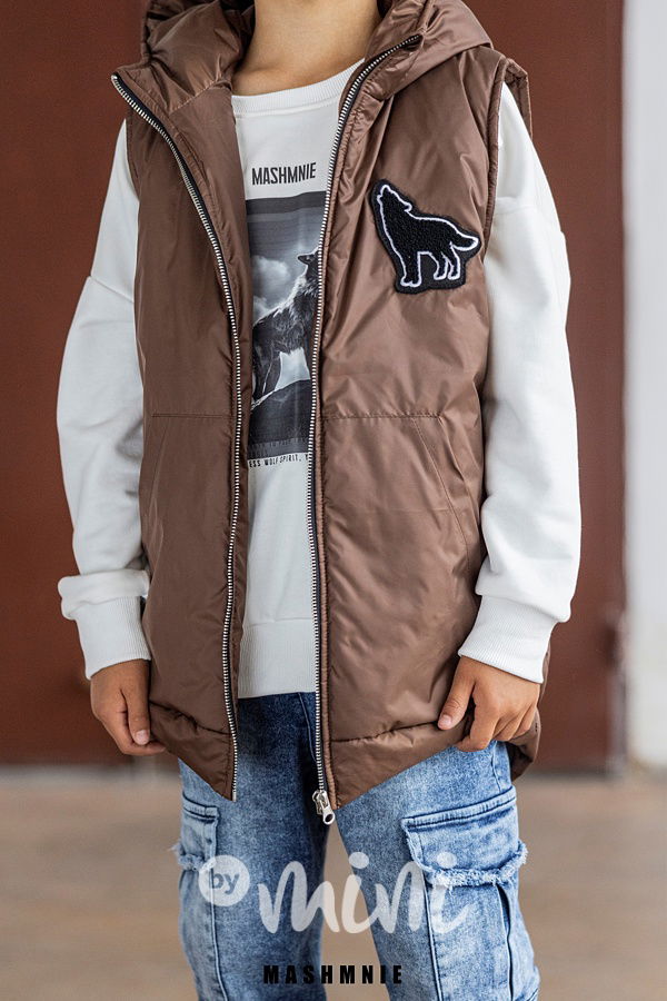 Mash Mnie vesta WOLF chocolate