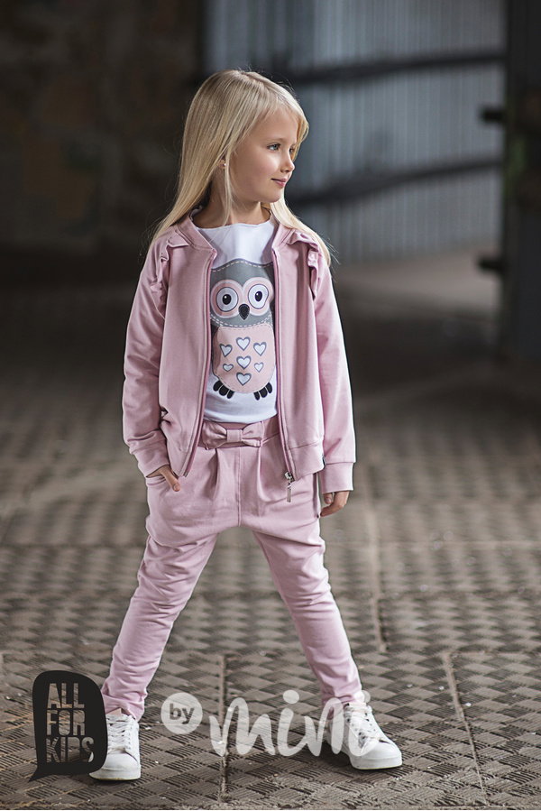 Pink růžové baggy s mašličkou