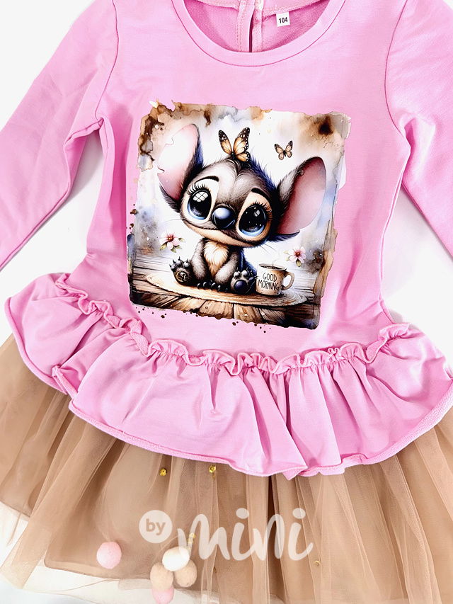 STITCH luxury tylové šaty s pompony