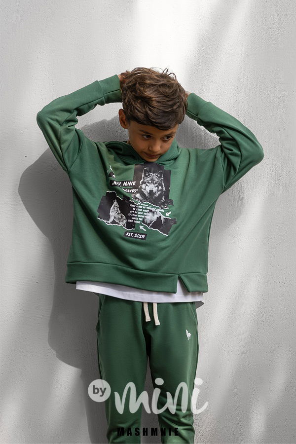 Mash Mnie mikina WOLF green