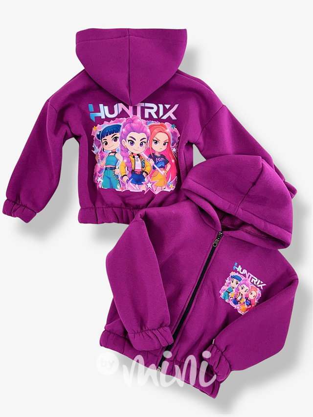 Huntrix silně zateplená mikina lila