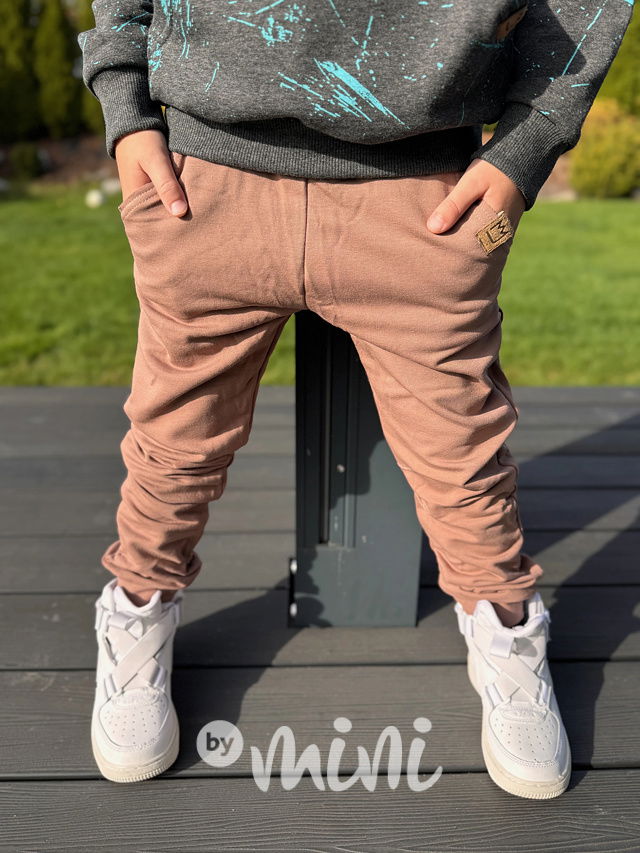 Zateplené BASIC tepláky beige