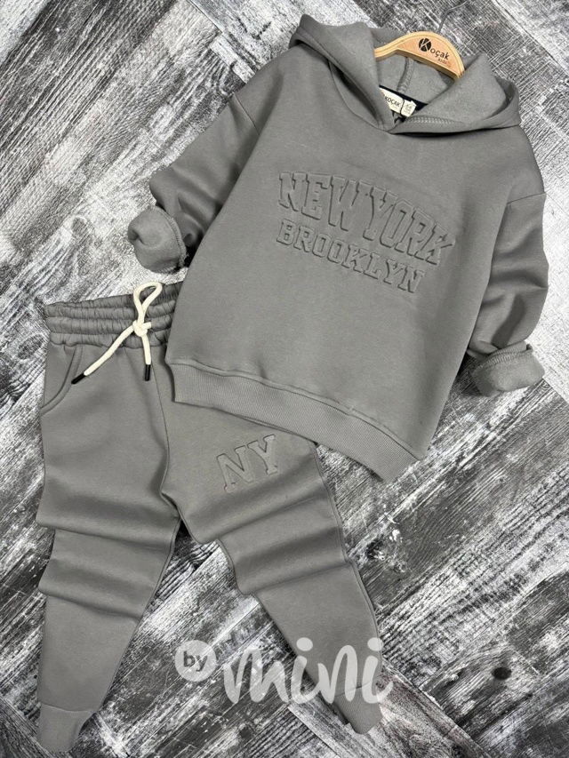 NY zateplená souprava khaki grey