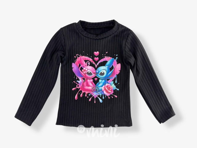 STITCH teplá blůzka černá