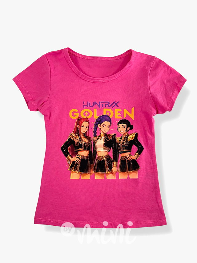 Demon Hunters triko GOLDEN růžové