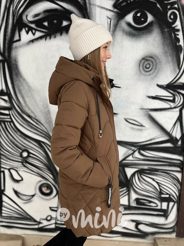 Zimní kabát Elis hnědý