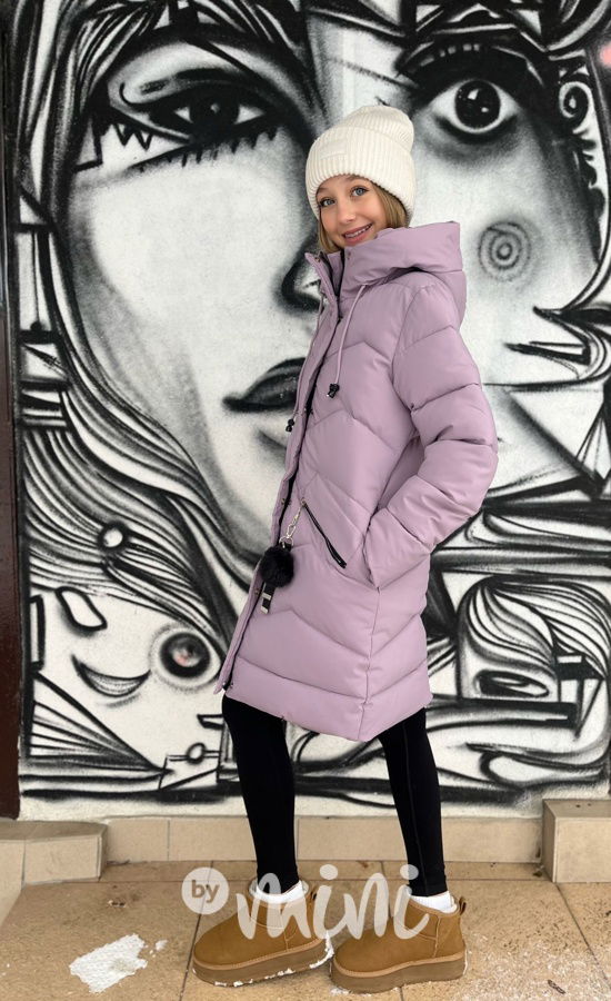 Zimní kabát Lily fialový