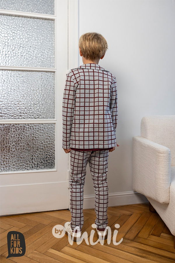 All for kids elegant kalhoty grey/bordo