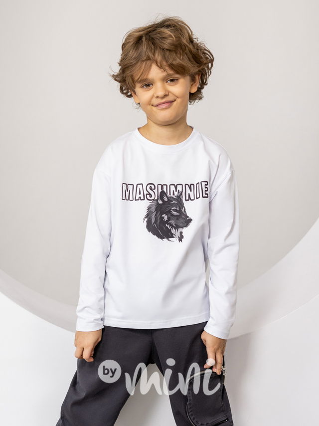 Mash Mnie longsleeve triko wolf bílé
