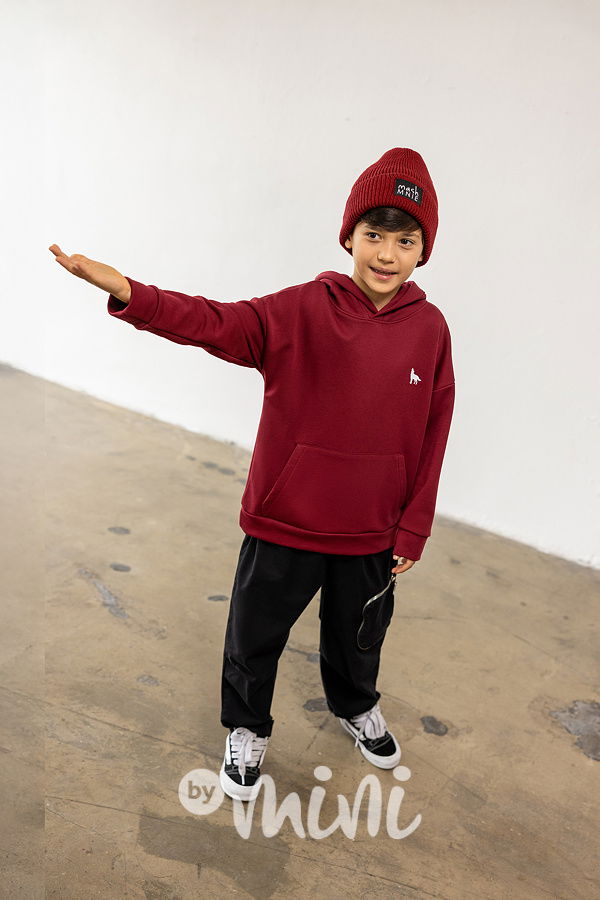 Mash Mnie hoodie mikina wolf bordo