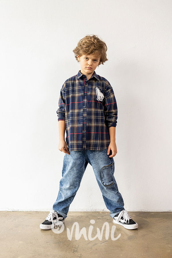 Mash Mnie volné soft blue denimky zipy