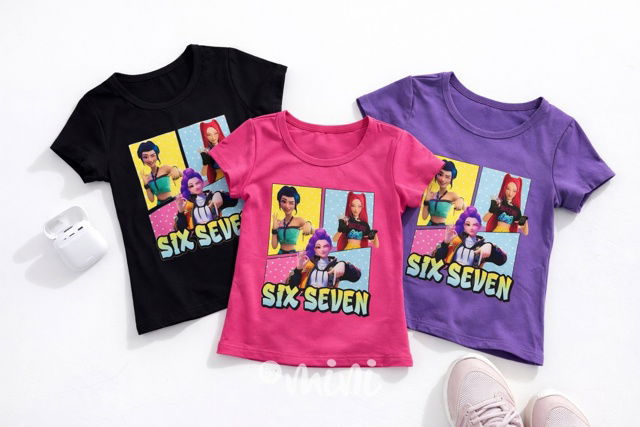 Huntrix & Six Seven triko růžové