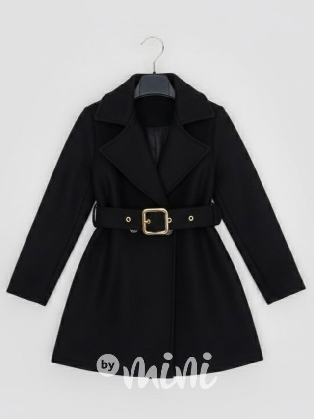 Flaušový kabátek CHIC černý