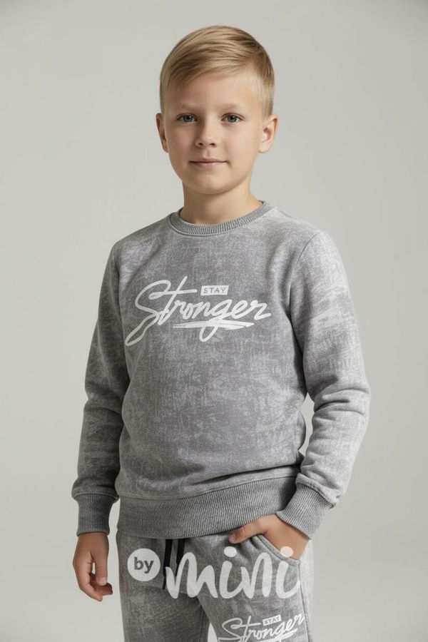 Stronger tepláková souprava melange grey