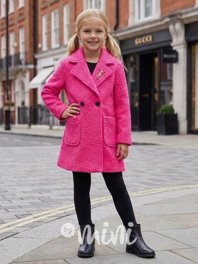 Alpaka kabátek SAINT růžový