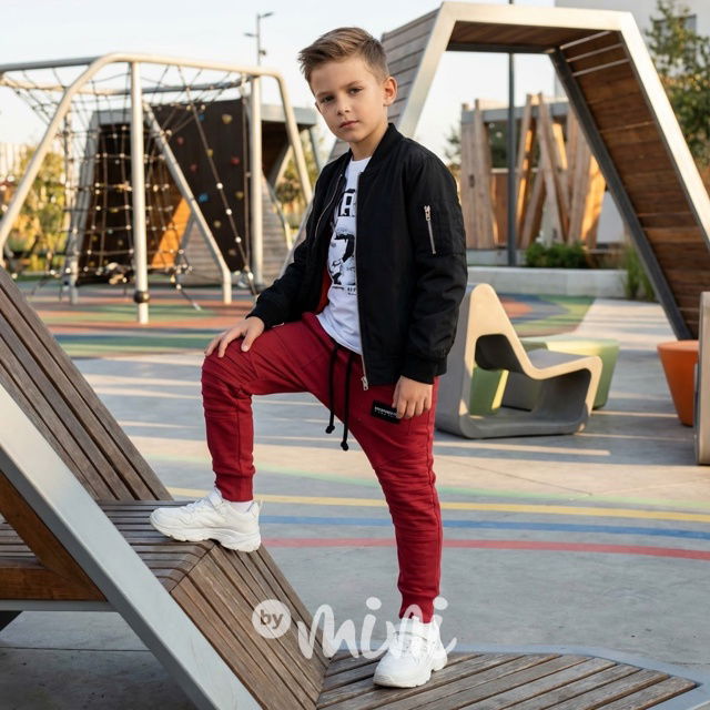 DESPACITO biker tepláky burgundy