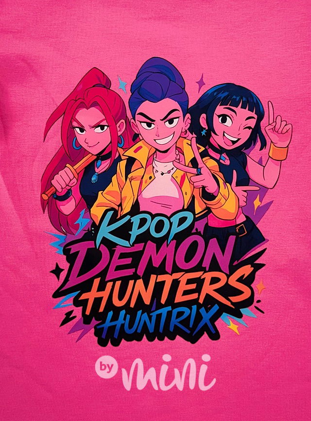 K-Pop Demon Hunters triko růžové