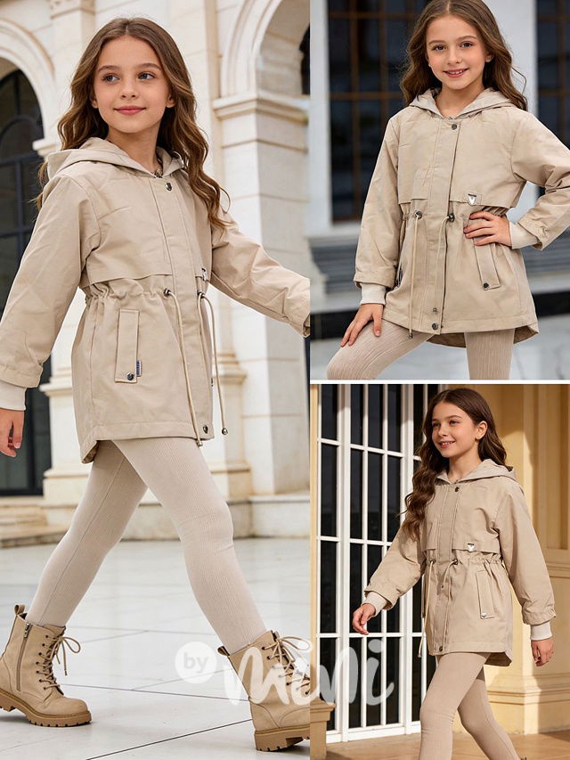 Béžová long parka