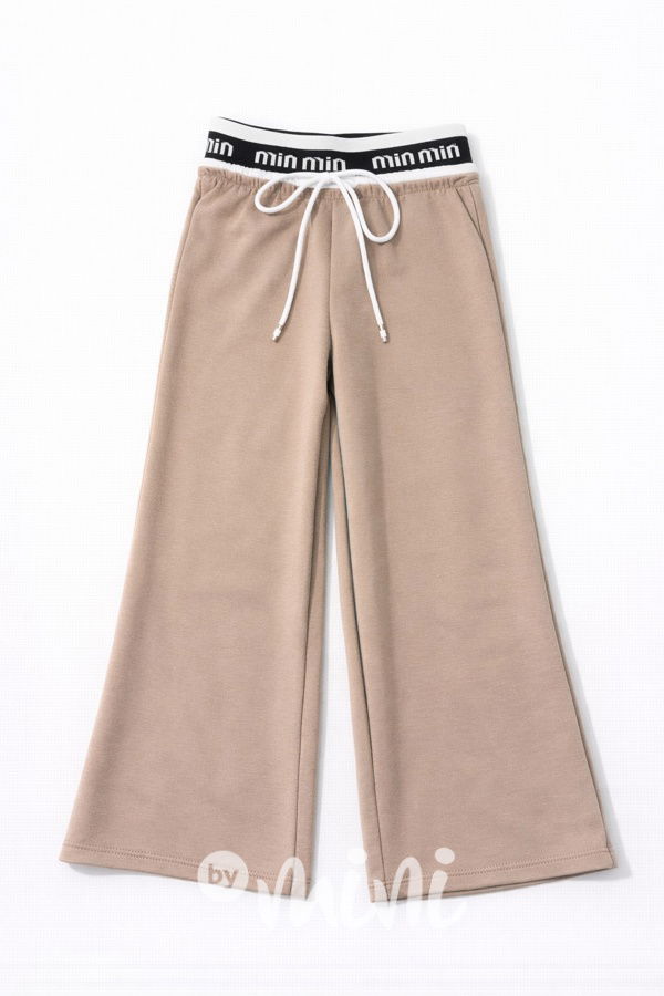 Široké relax kalhoty MIA cappuccino