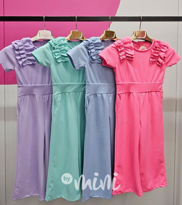 Elegant frill overal lila