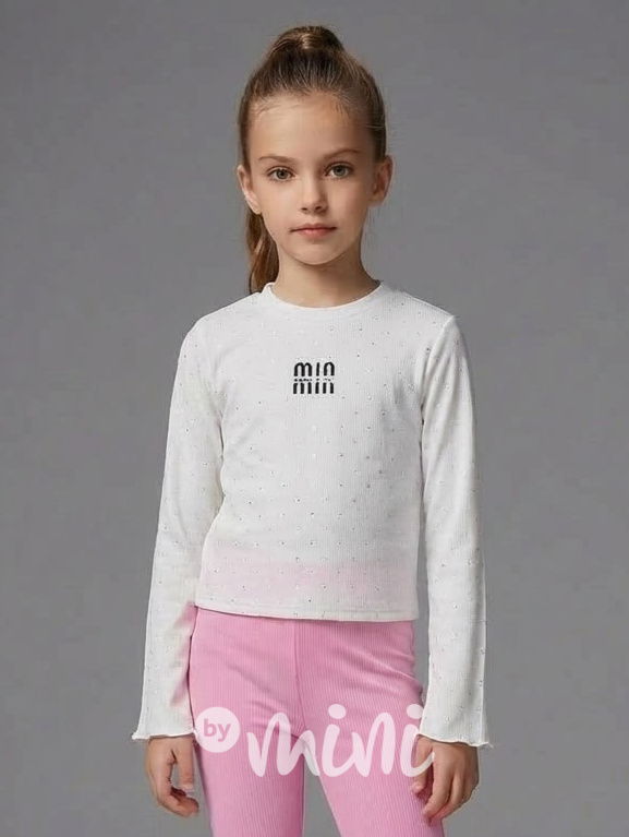 Blůzka MIA posetá kamínky bílá