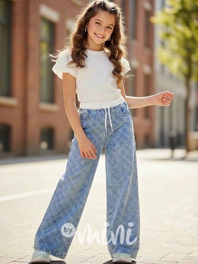 Volné široké denim rifle COCO