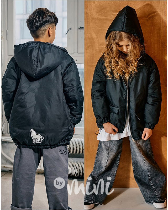 Mash Mnie unisex oversize černá bunda