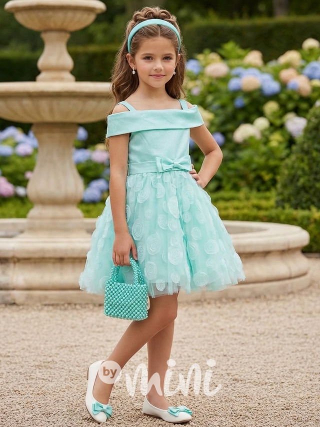 Petit Princess šaty tyrkysové