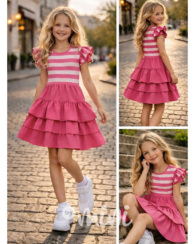 Letní romantic šaty rose pink