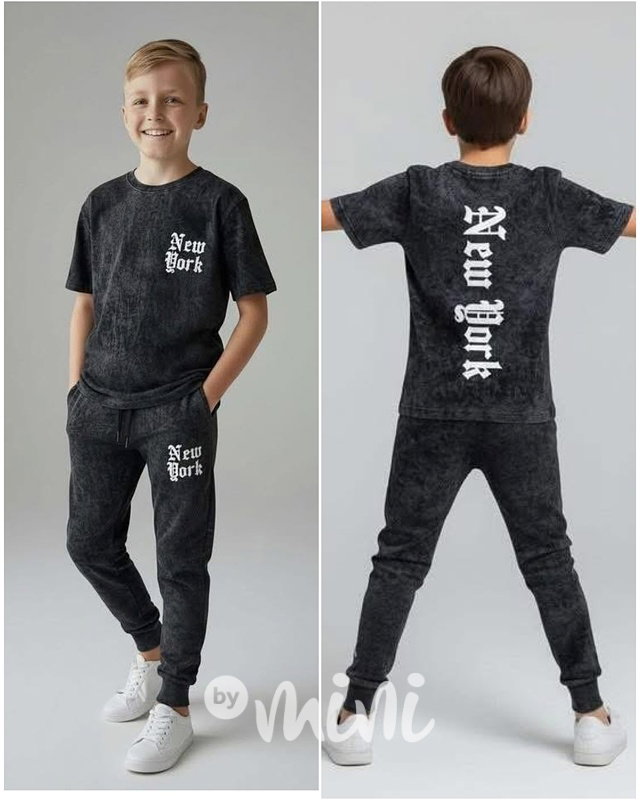 New York acid wash set antracit