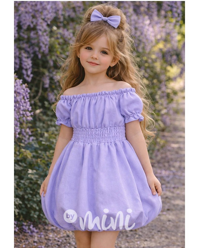 Sweetie šaty s balonovou sukní fialové
