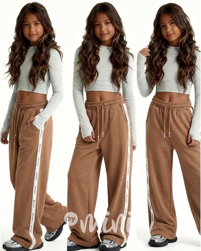 Baggy volné lounge tepláky béžové