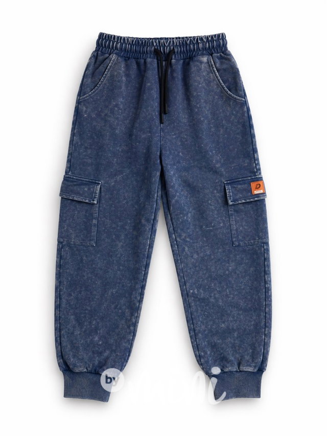 Acid wash blue baggy kapsáče