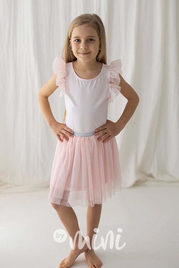 Peach tylová tutu sukně Lily Grey