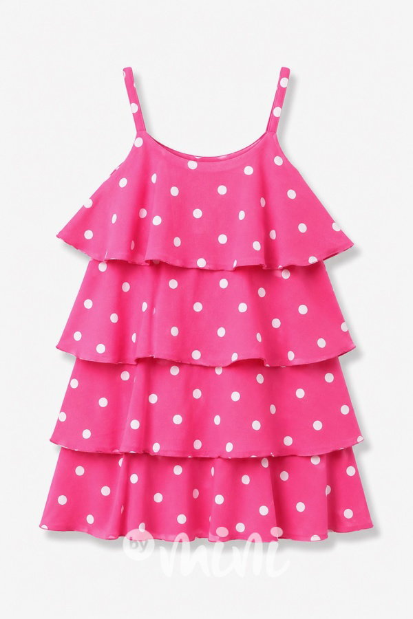 Vrstvené letní šaty Dolly fuchsiové