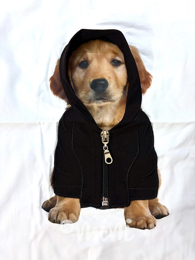 Street puppy oversize triko s 3D kapucí na zip white