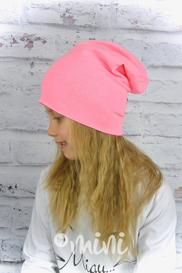 Spadlá houmles čepka neon pink