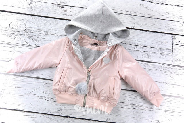 Přechodová bunda králíček pink