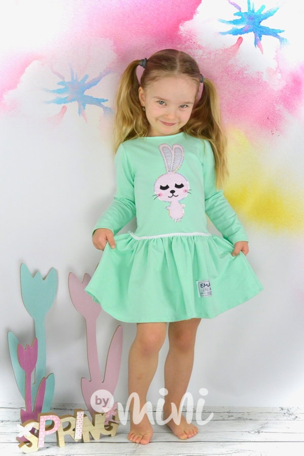 Bunny dress mint