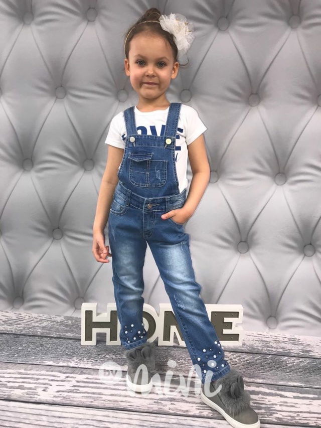 Jeans lacláče s perličkami