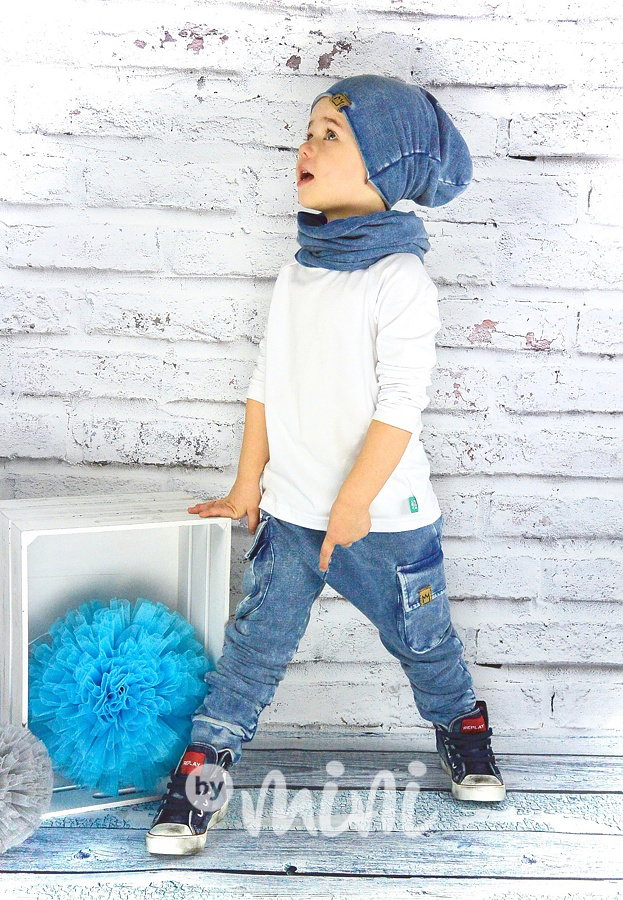 Jeans houmleska s nákrčníkem