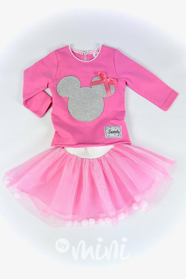 Pink bambulkový tutu set