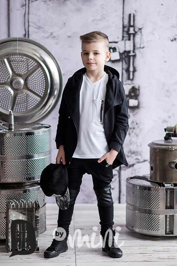 Černé leather tepláčky