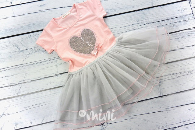 Heart pink dress
