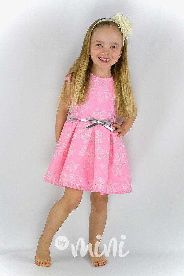 Luxury dress pink lace
