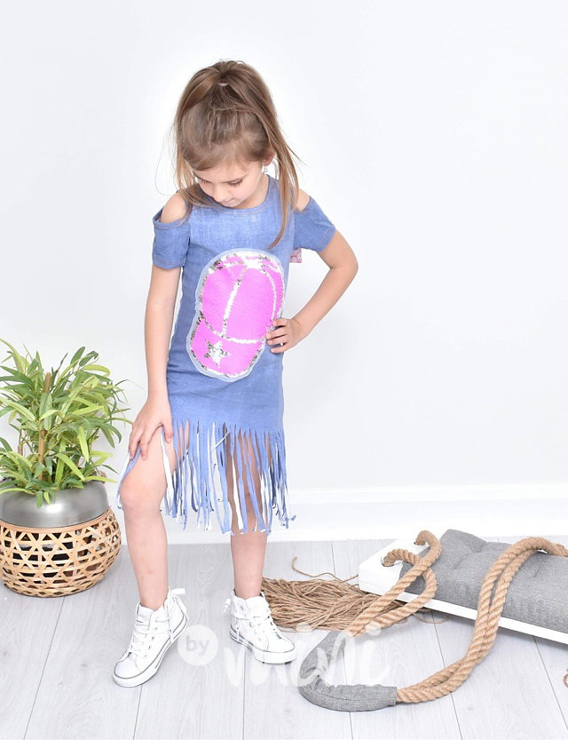 Jeans letní šaty "kšilt"