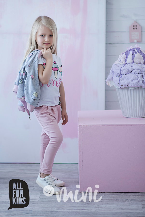 Pink růžové baggy s mašličkou
