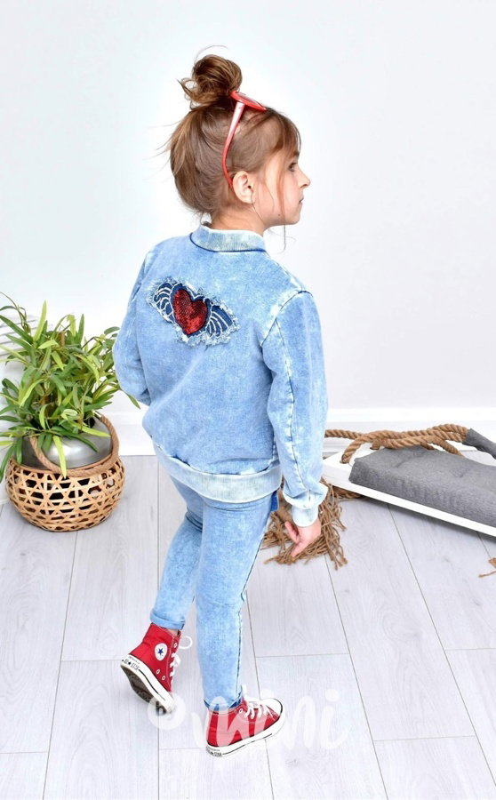 Jeans mikina heart