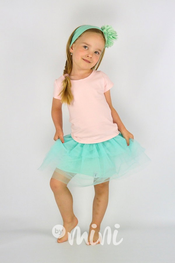 Řasená mint tutu sukně